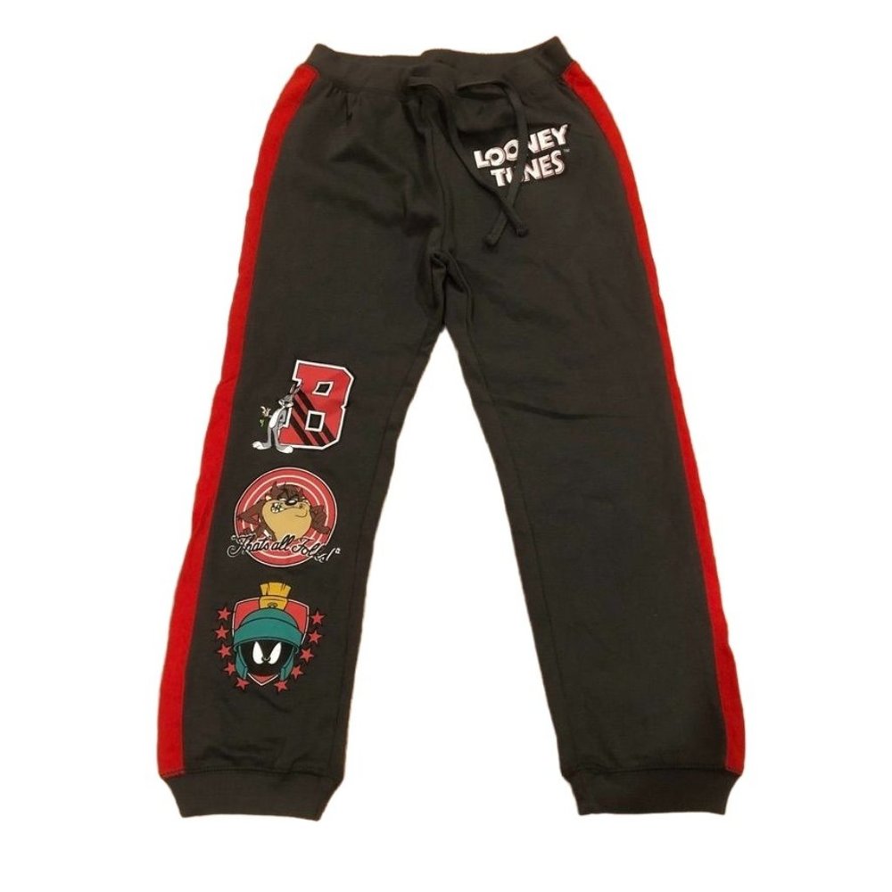 Looney Tunes Boys Sweatpants Joggers Size 10/12 Kids Childrens Cotton Gray Bugs